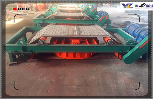 干式自卸式電磁除鐵器，湖北RCDD-5超強(qiáng)干式自卸式電磁除鐵器電流_湖北RCDD-5超強(qiáng)干式自卸式電磁除鐵器廠家配件_型號及工作視頻